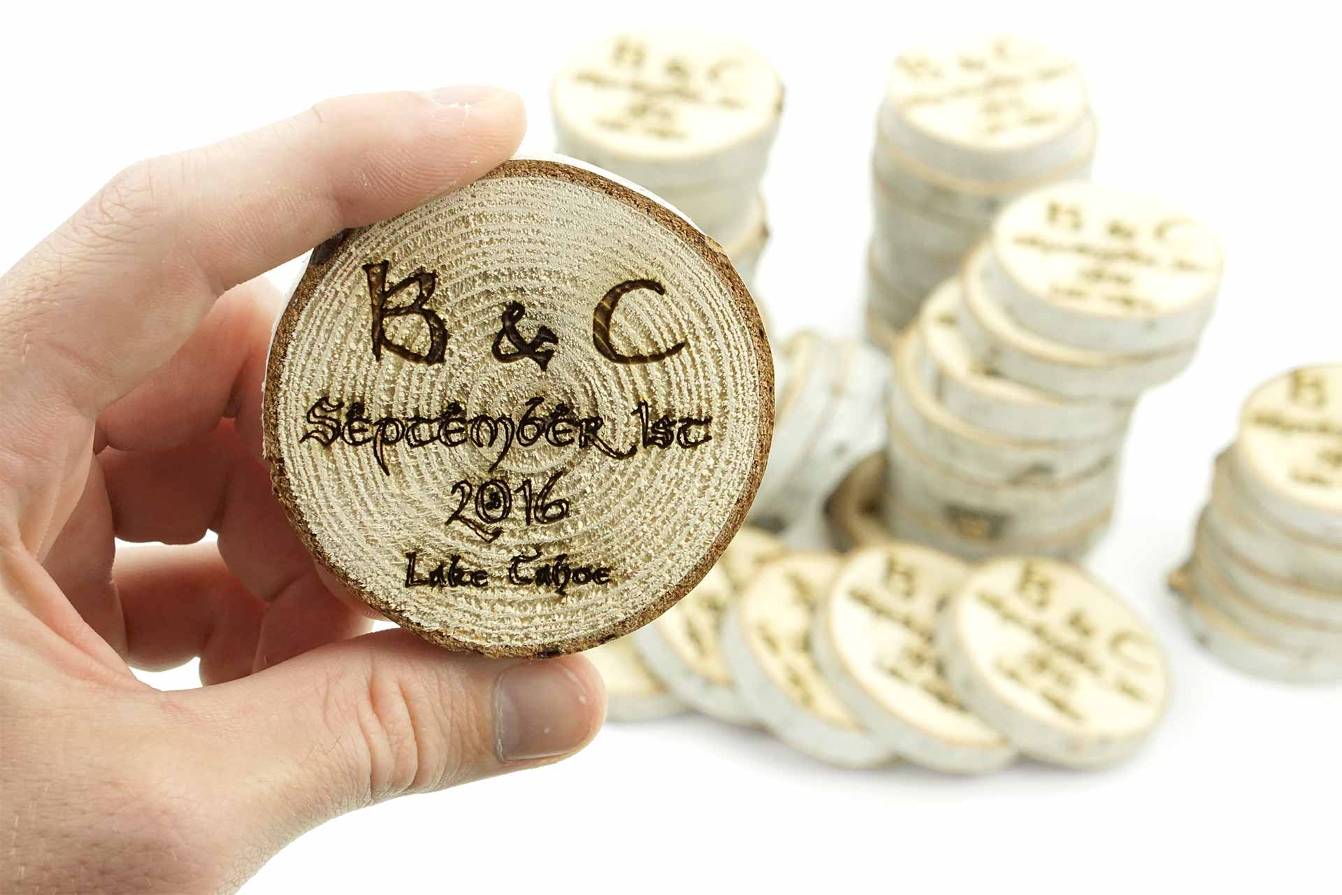 A laser cut wedding tolken