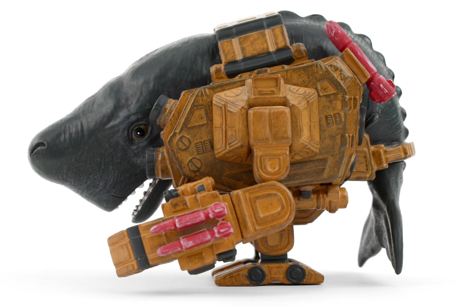 A bad-ass mech whale toy